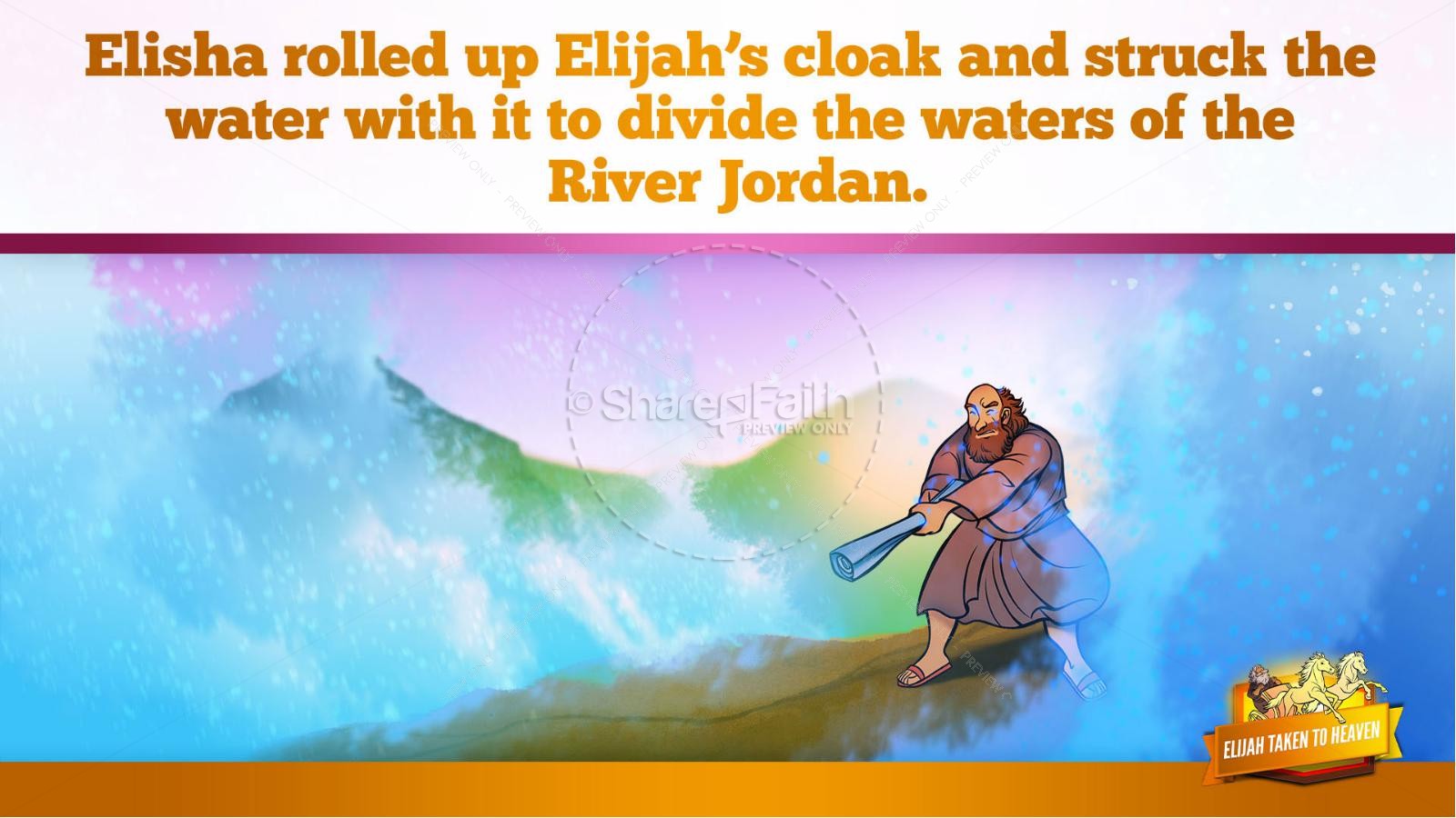 2 Kings 2 Elijah Taken to Heaven Kids Bible Story Thumbnail 32