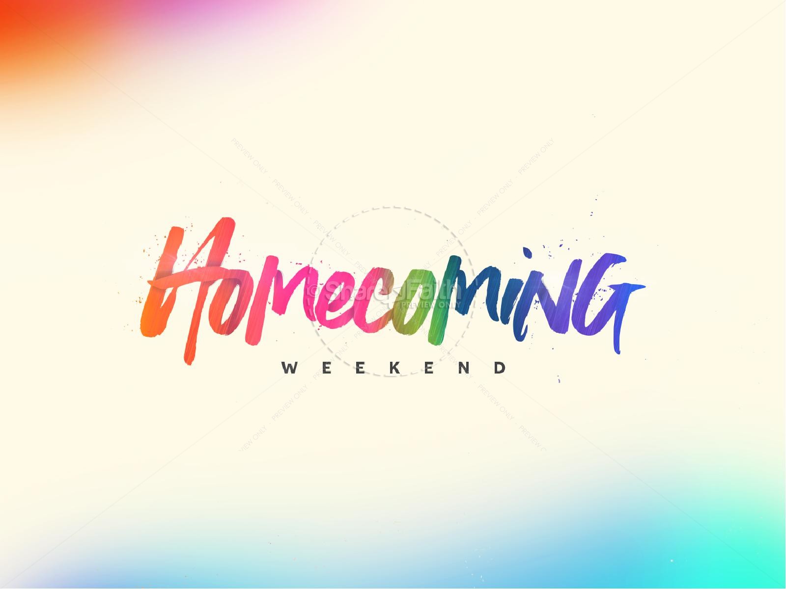 Homecoming Weekend Church PowerPoint Thumbnail 1