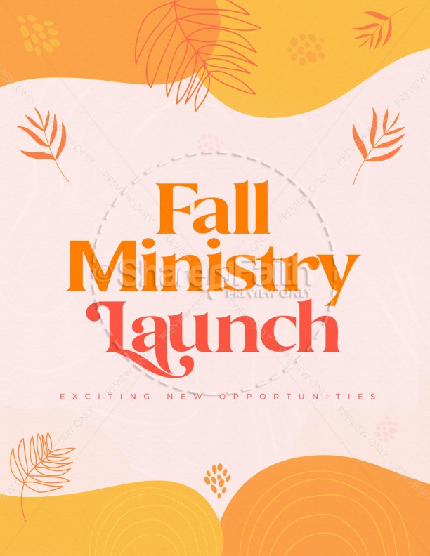 Fall Ministry Launch Orange Church Flyer Thumbnail Showcase