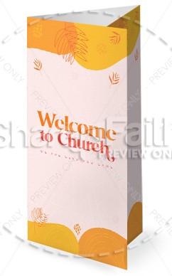 Fall Ministry Launch Orange Church Trifold Bulletin Thumbnail Showcase