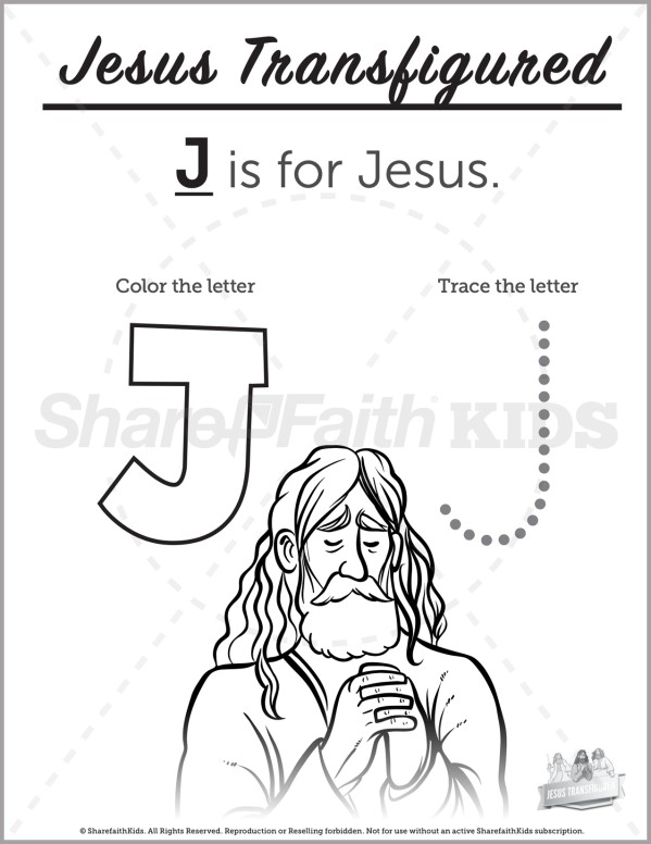 Matthew 17 The Transfiguration Preschool Letter Coloring