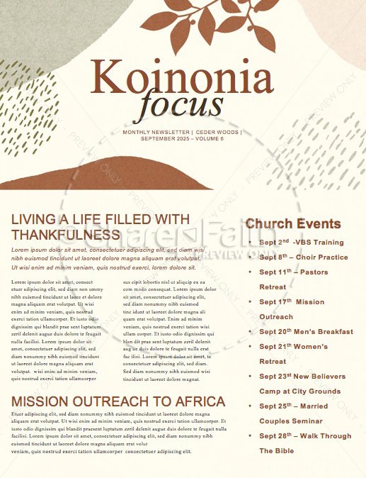 Fall Festival Leaf Church Newsletter Thumbnail Showcase