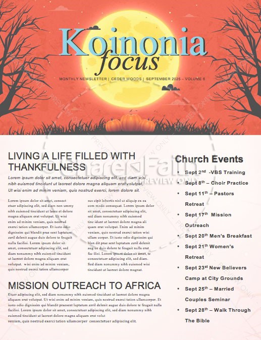 Trunk Or Treat Pumpkins Church Newsletter Thumbnail Showcase