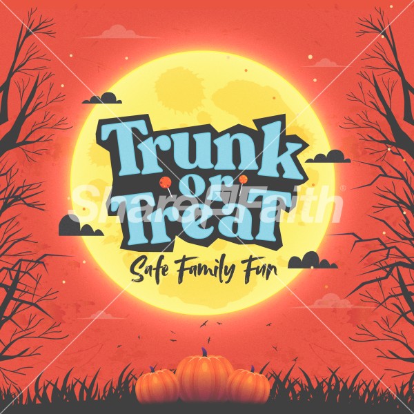Trunk Or Treat Pumpkins Social Media Graphic Thumbnail Showcase