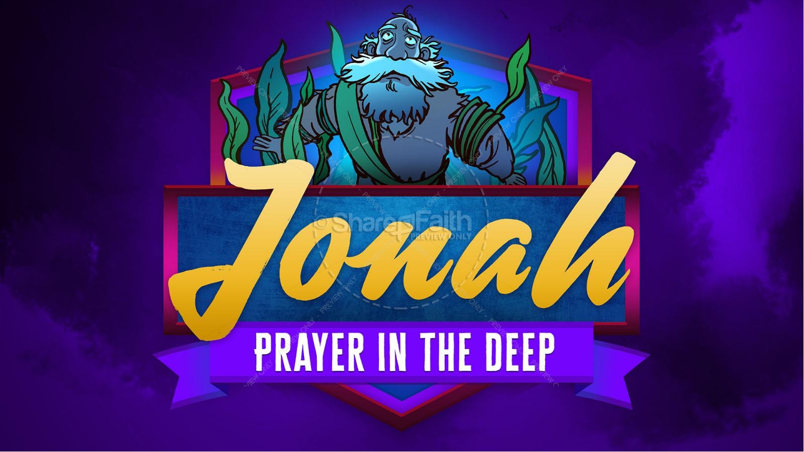 Jonah 2 Prayer in the Deep Kids Bible Story Thumbnail 1