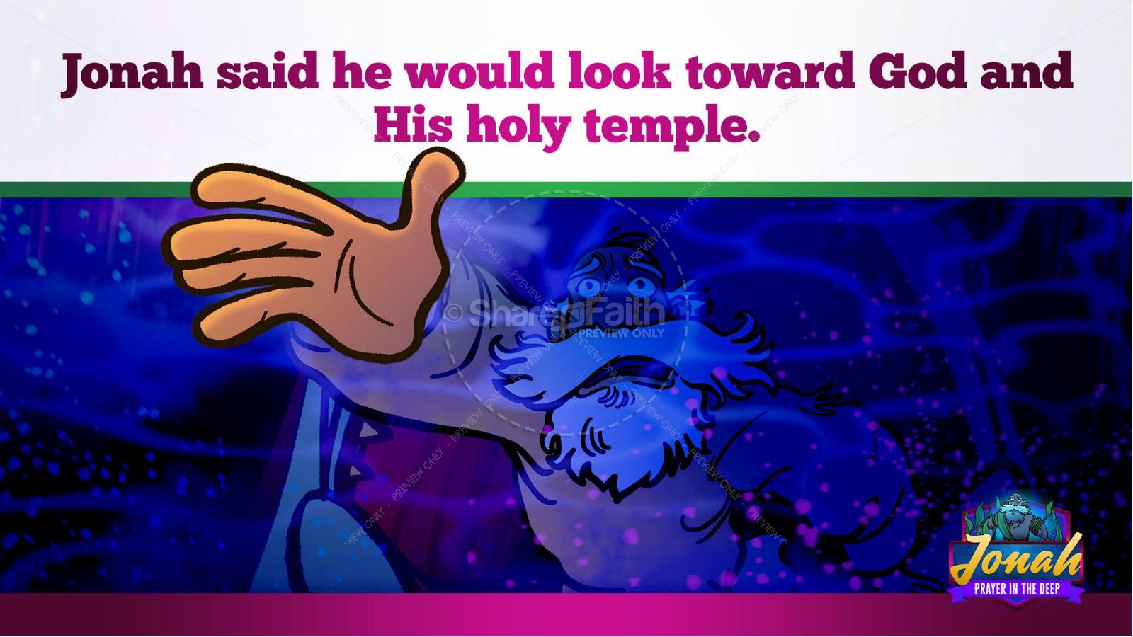 Jonah 2 Prayer in the Deep Kids Bible Story Thumbnail 17