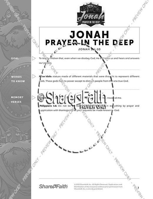 Jonah 2 Prayer in the Deep Curriculum Thumbnail Showcase