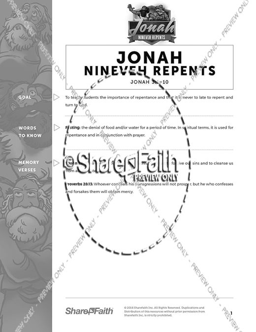 Jonah 3 Nineveh Repents Curriculum Thumbnail Showcase