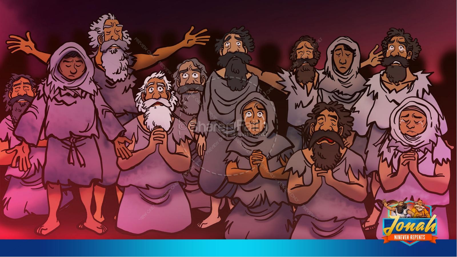 Jonah 3 Nineveh Repents Kids Bible Story Thumbnail 22