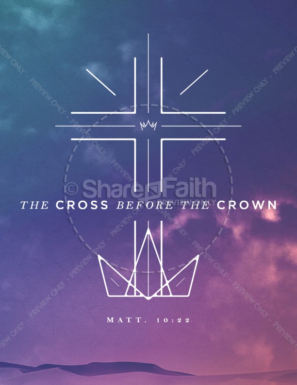 Cross Before Crown Church Flyer Thumbnail Showcase