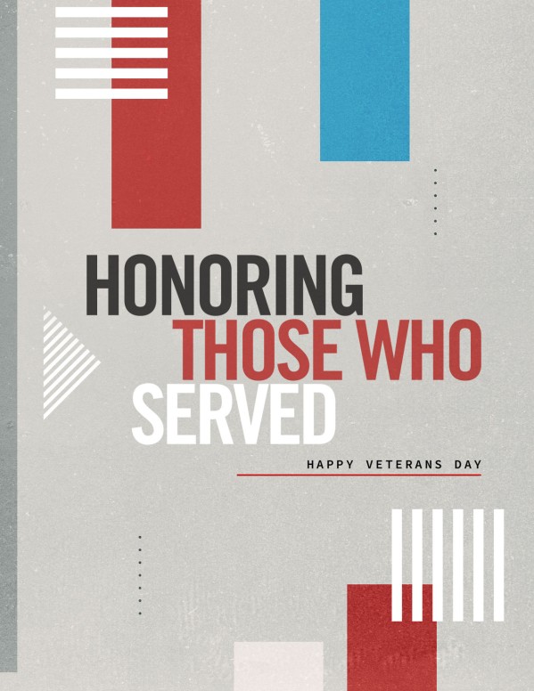 Veteran's Day Service Church Flyer