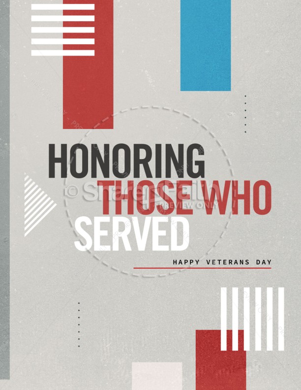 Veteran's Day Service Church Flyer Thumbnail Showcase