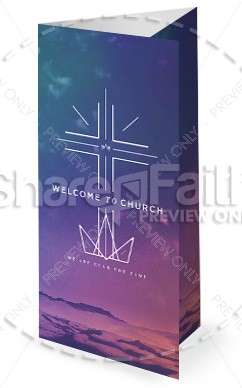 Cross Before Crown Church Trifold Bulletin Thumbnail Showcase