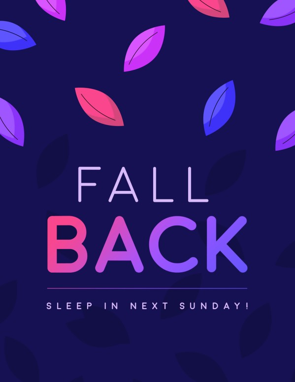 Fall Back Blue Church Flyer