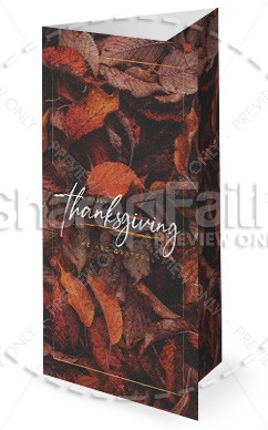 Thanksgiving Grateful Church Trifold Bulletin Thumbnail Showcase