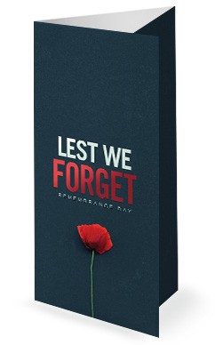 Lest We Forget Church Trifold Bulletin