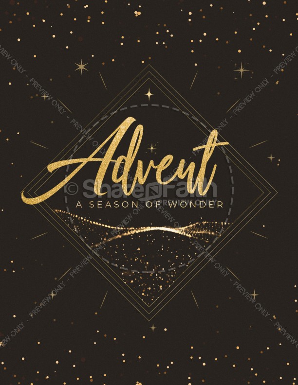 Advent Gold Church Flyer Thumbnail Showcase