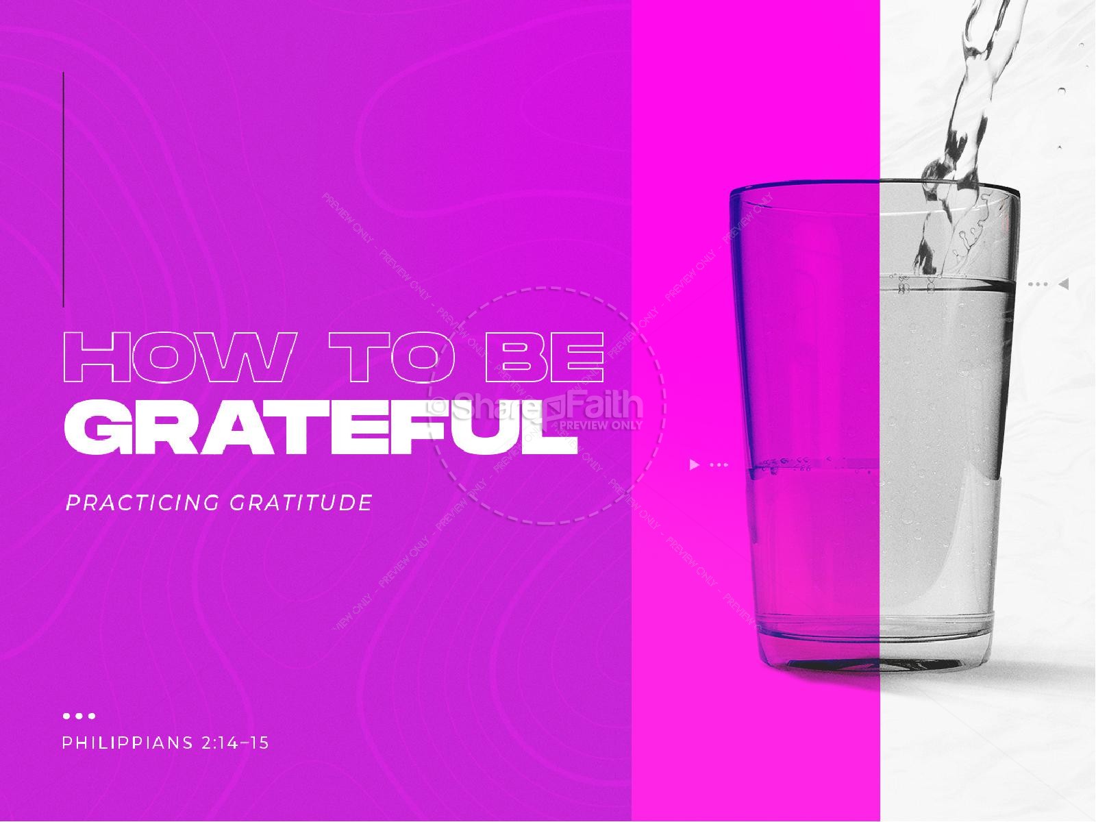 How To Be Grateful Church PowerPoint Thumbnail 1
