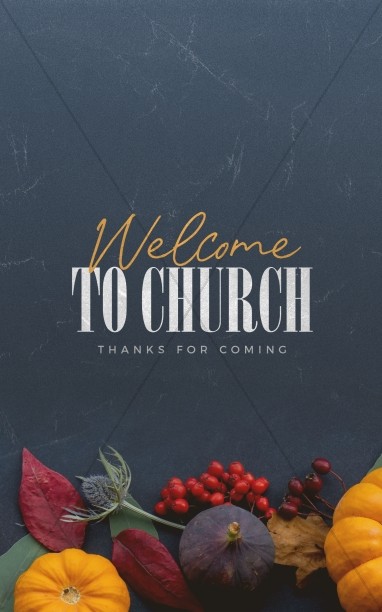 Always Grateful Thanksgiving Church Bifold Bulletin