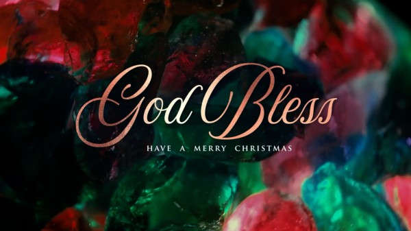 God Bless Christmas Glass Motion Graphic 