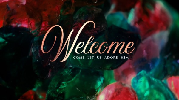 Welcome Title Christmas Glass Motion Graphic 
