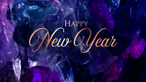 Happy New Year Christmas Glass Motion Graphic 