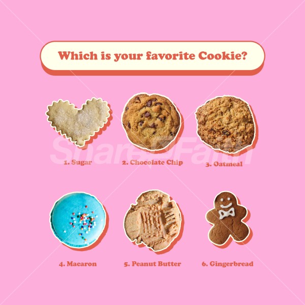 Favorite Cookie Social Graphics Thumbnail Showcase