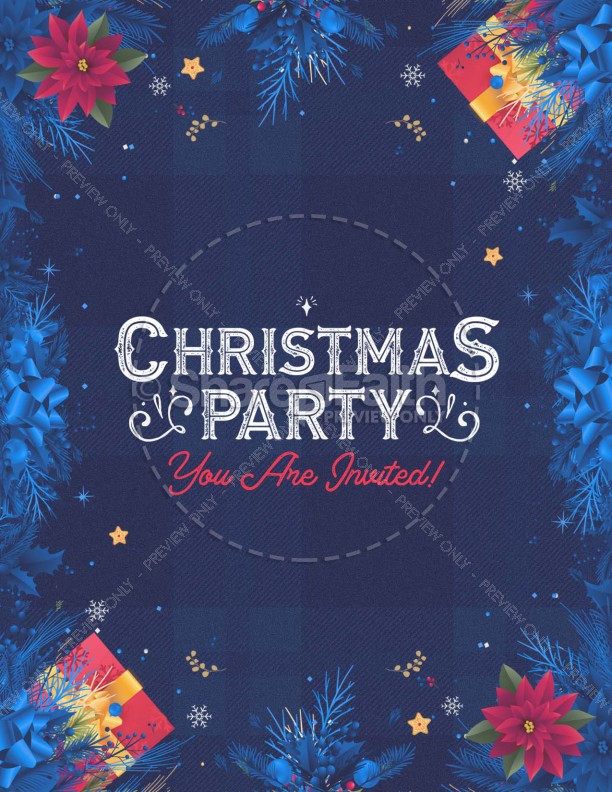 Christmas Party Blue Thumbnail Showcase