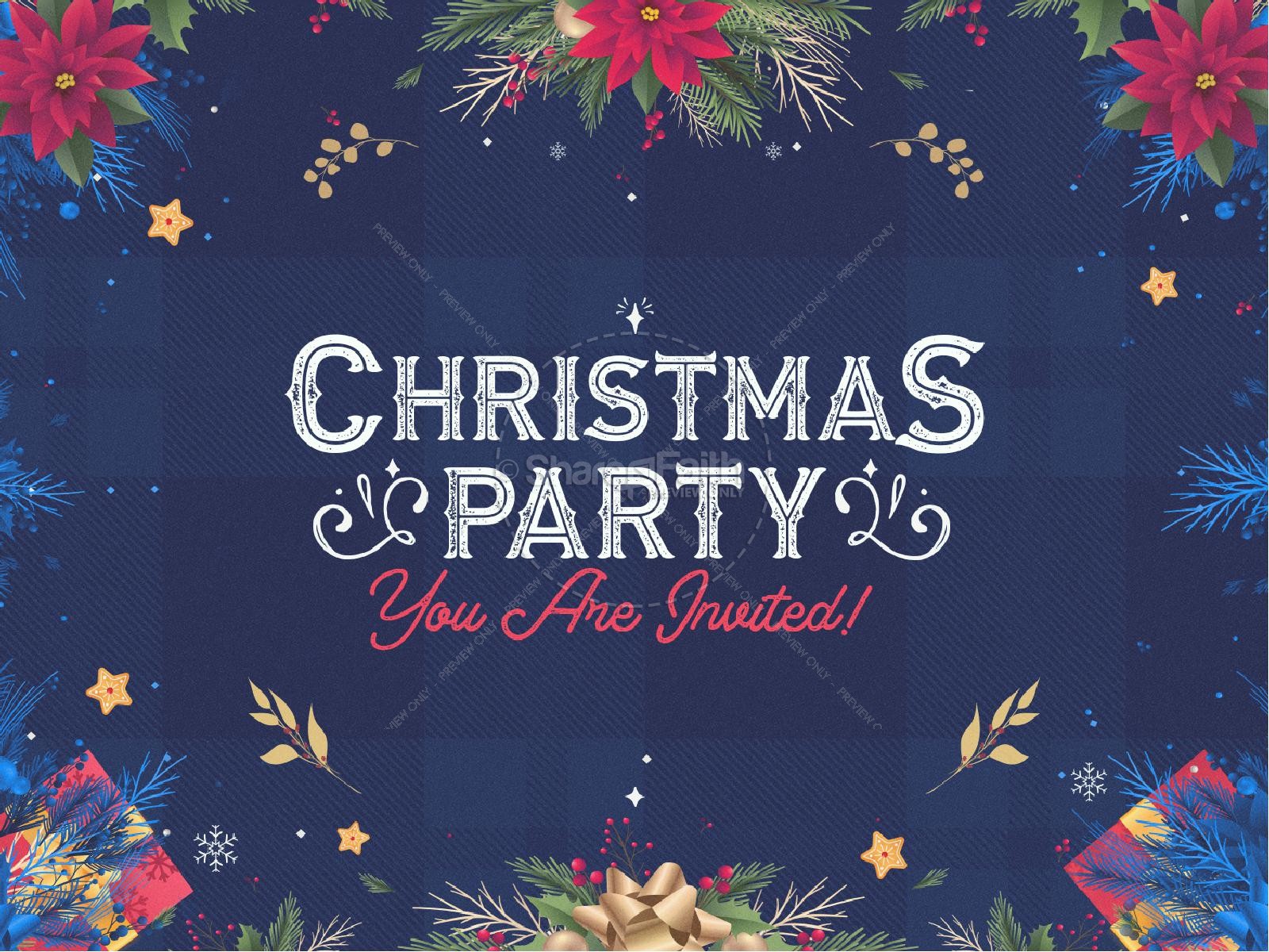 Christmas Party You Are Invited Church Christmas Graphics Thumbnail 1