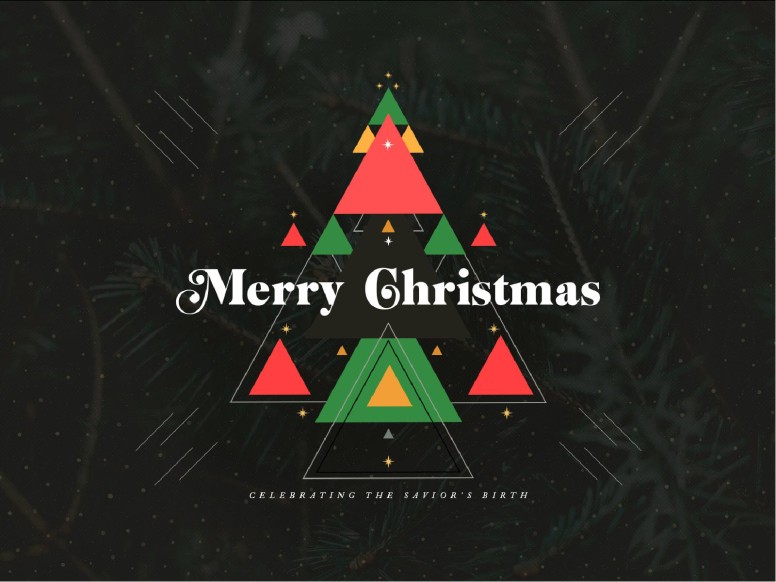 Merry Christmas Abstract Church Christmas Graphics