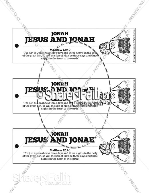 Matthew 12 Jesus and Jonah Bible Bookmarks