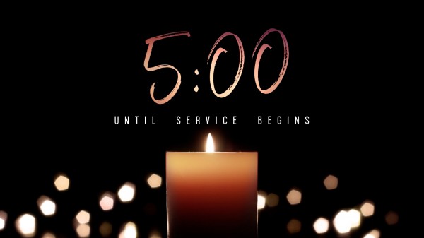 5min Countdown Candlelight Christmas Church Motion Graphics