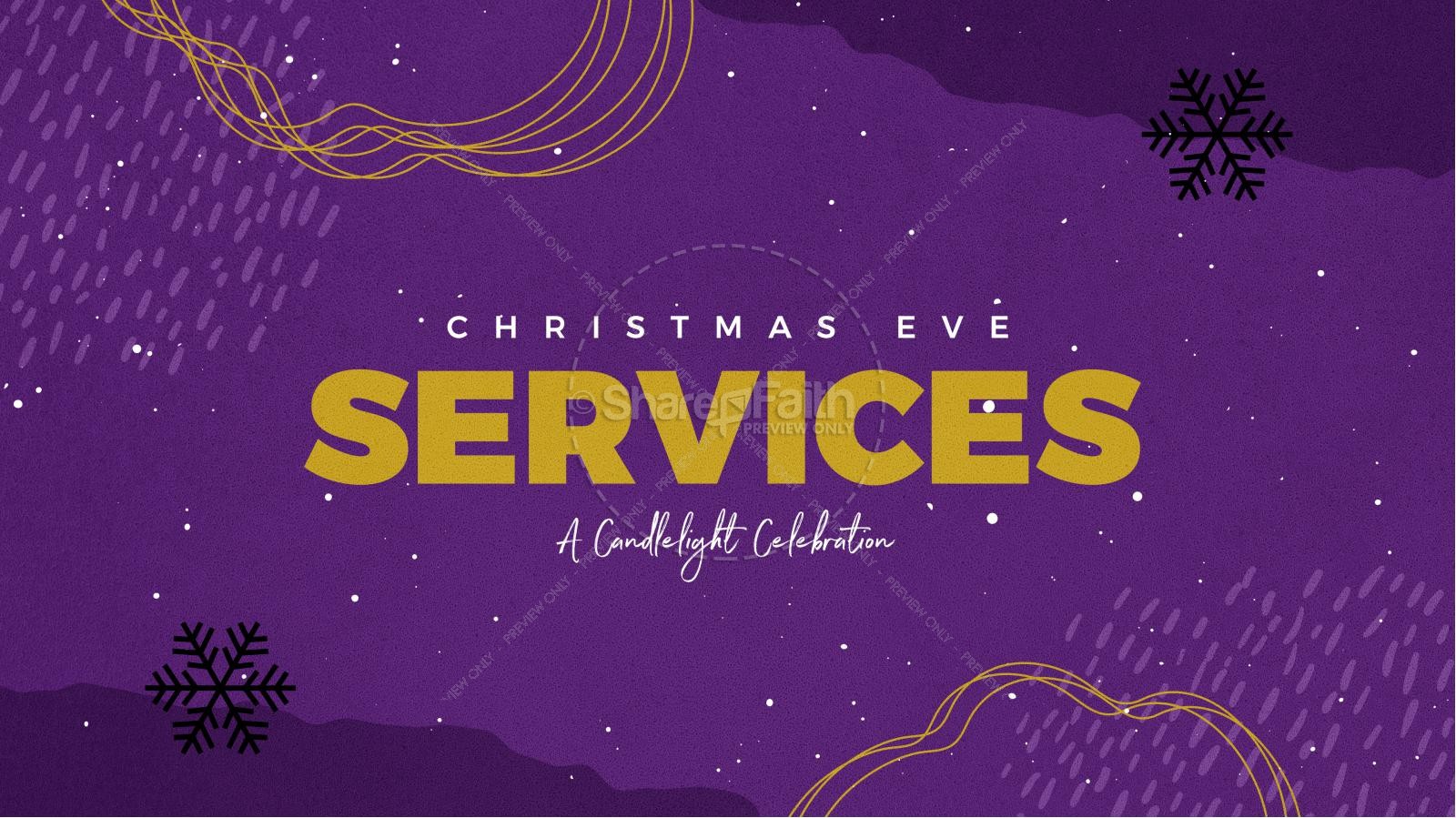 Christmas Eve Services Church Announcement Slide Thumbnail 1