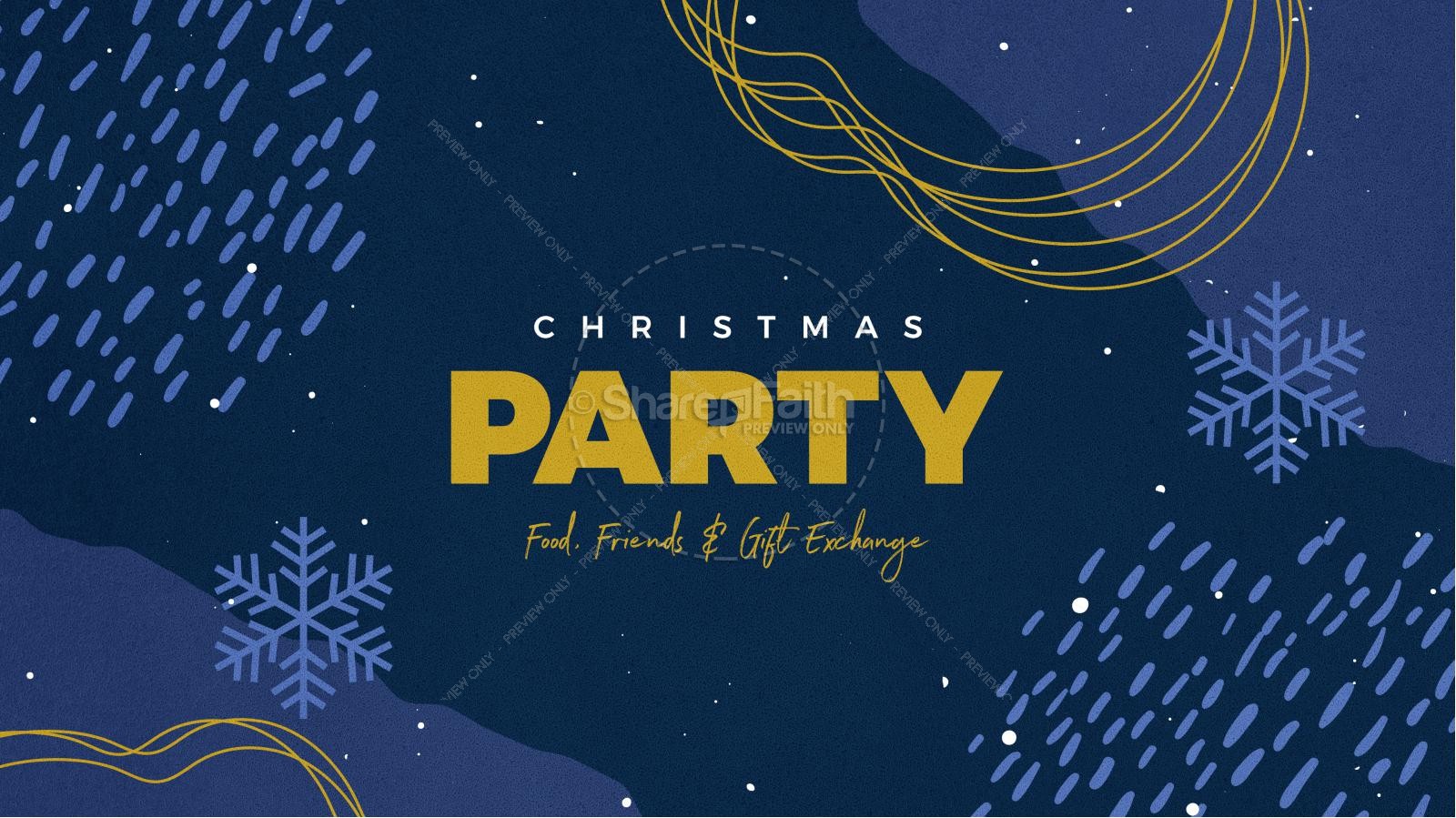 Christmas Party Church Announcement Slide Thumbnail 1