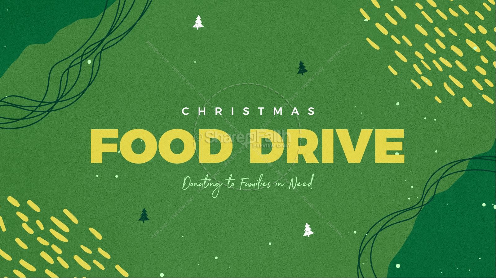 Christmas Food Drive Church Announcement Slide