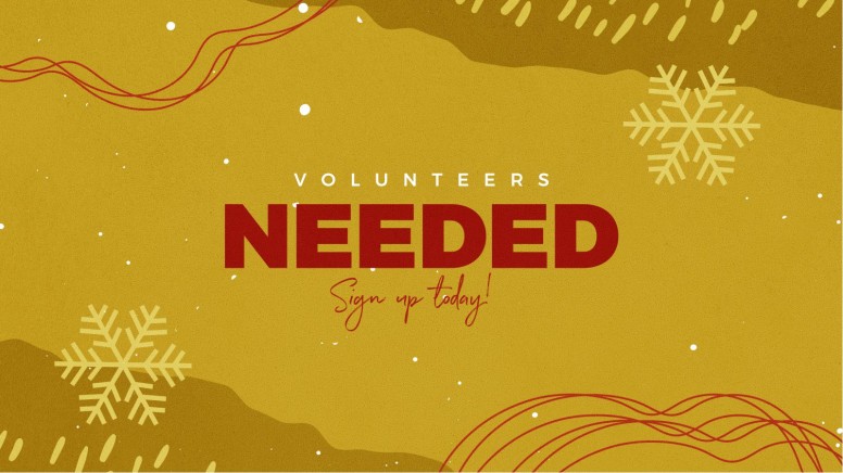 Volunteers Needed Church Announcement Slide