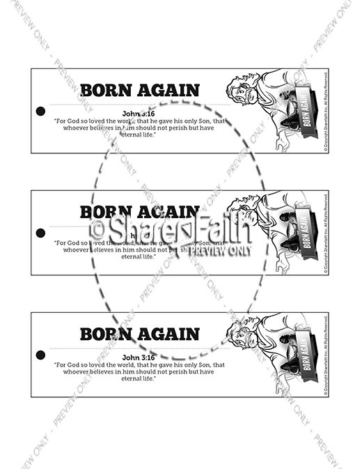 John 3 Born Again Bible Bookmark Thumbnail Showcase