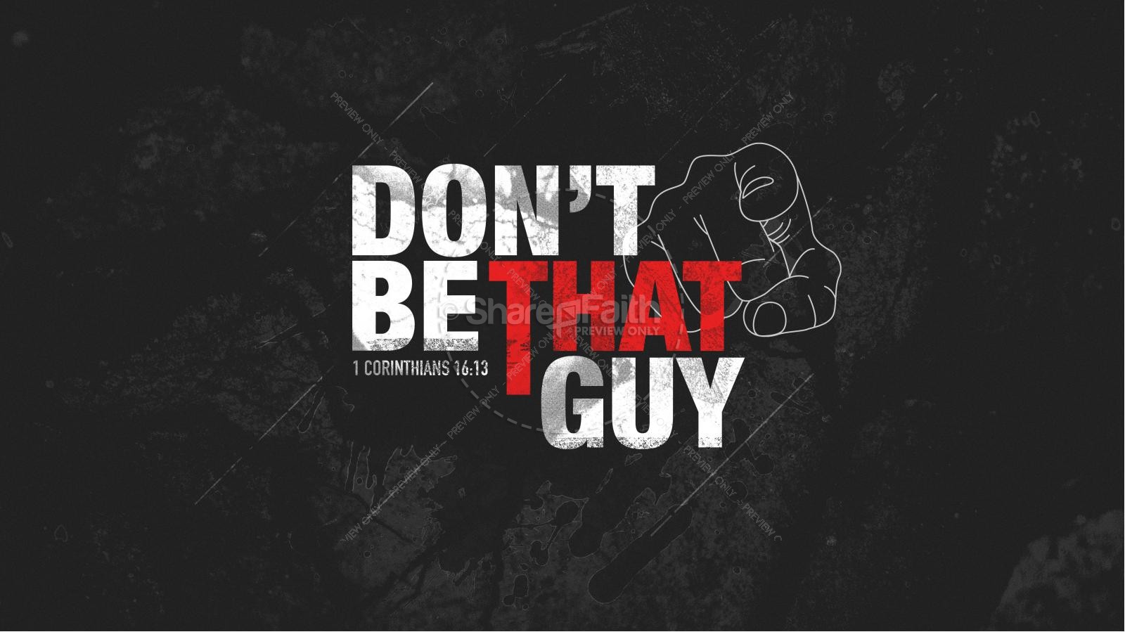 Don't Be That Guy Church Title Graphics Thumbnail 1