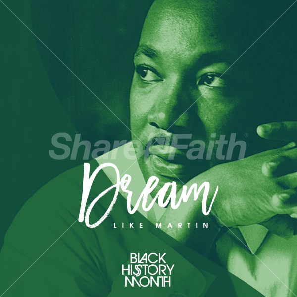 Dream Like Martin Black History Month Social Media Graphics Thumbnail Showcase