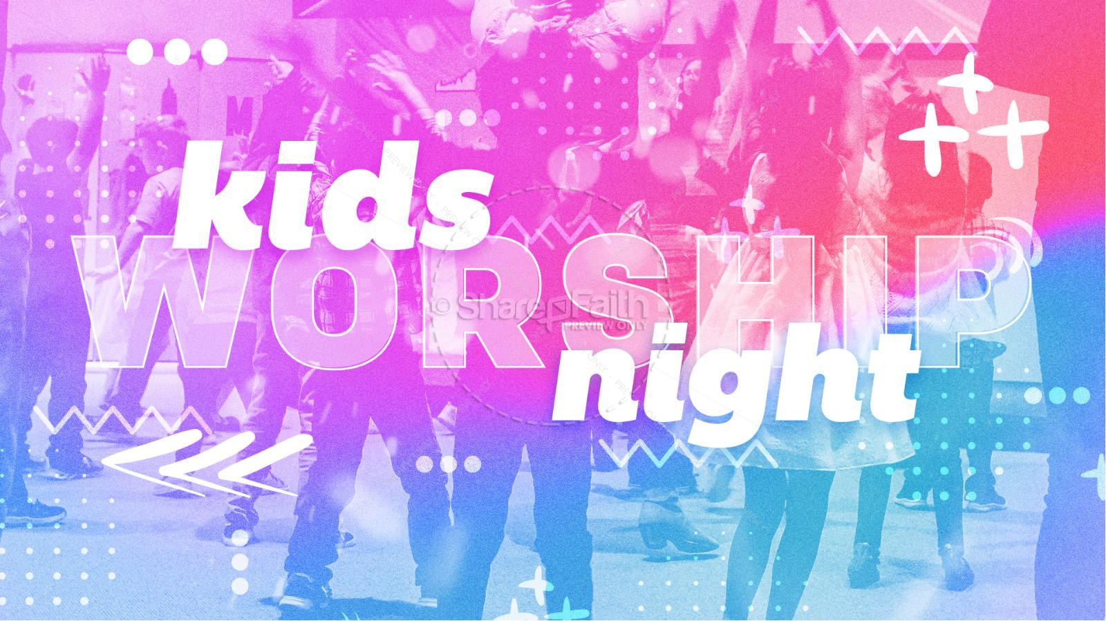 Kids Worship Night Church Title Graphics