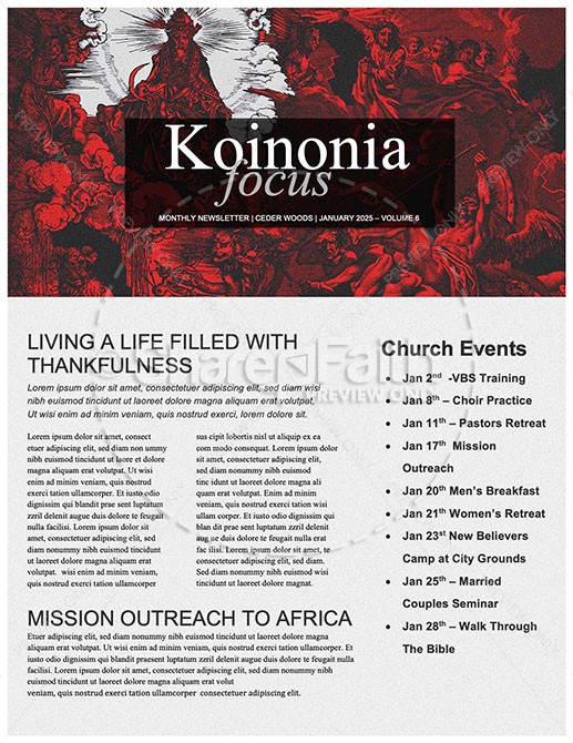 Revelation Church Newsletter Thumbnail Showcase