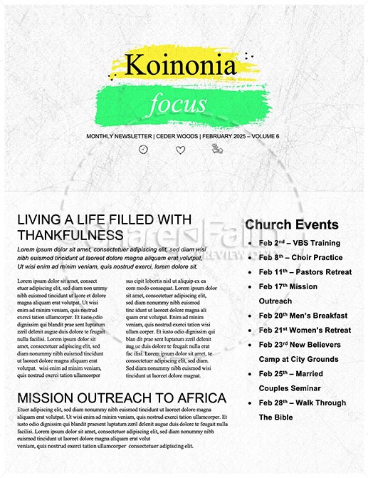 Crazy Generous Church Newsletter Thumbnail Showcase