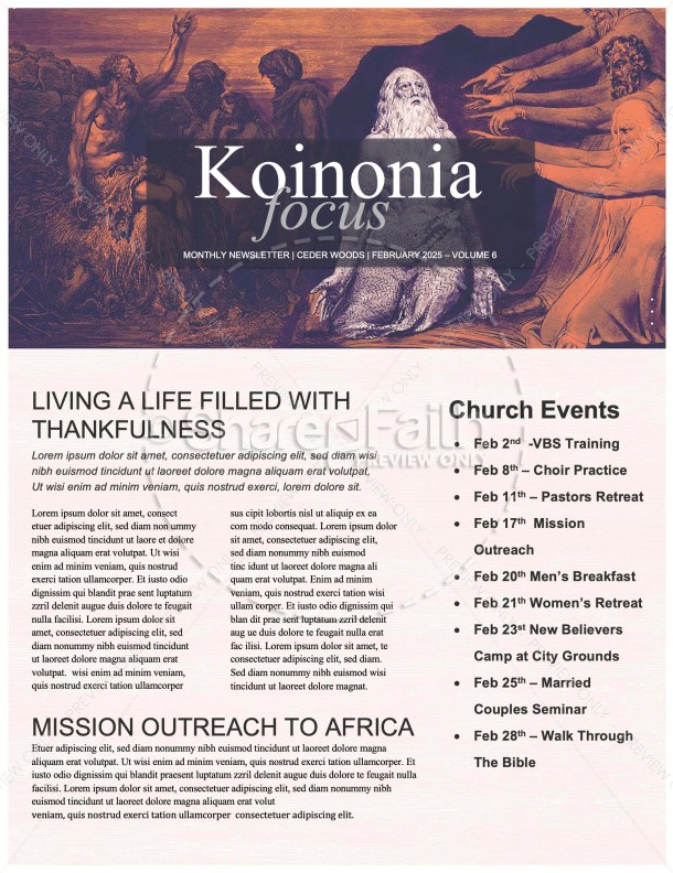 The Book of Job Church Newsletter Thumbnail Showcase