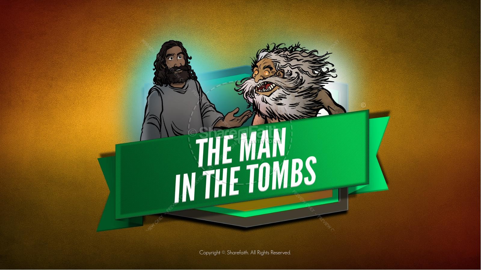 Luke 8 The Man in the Tombs Kids Bible Story Thumbnail 1