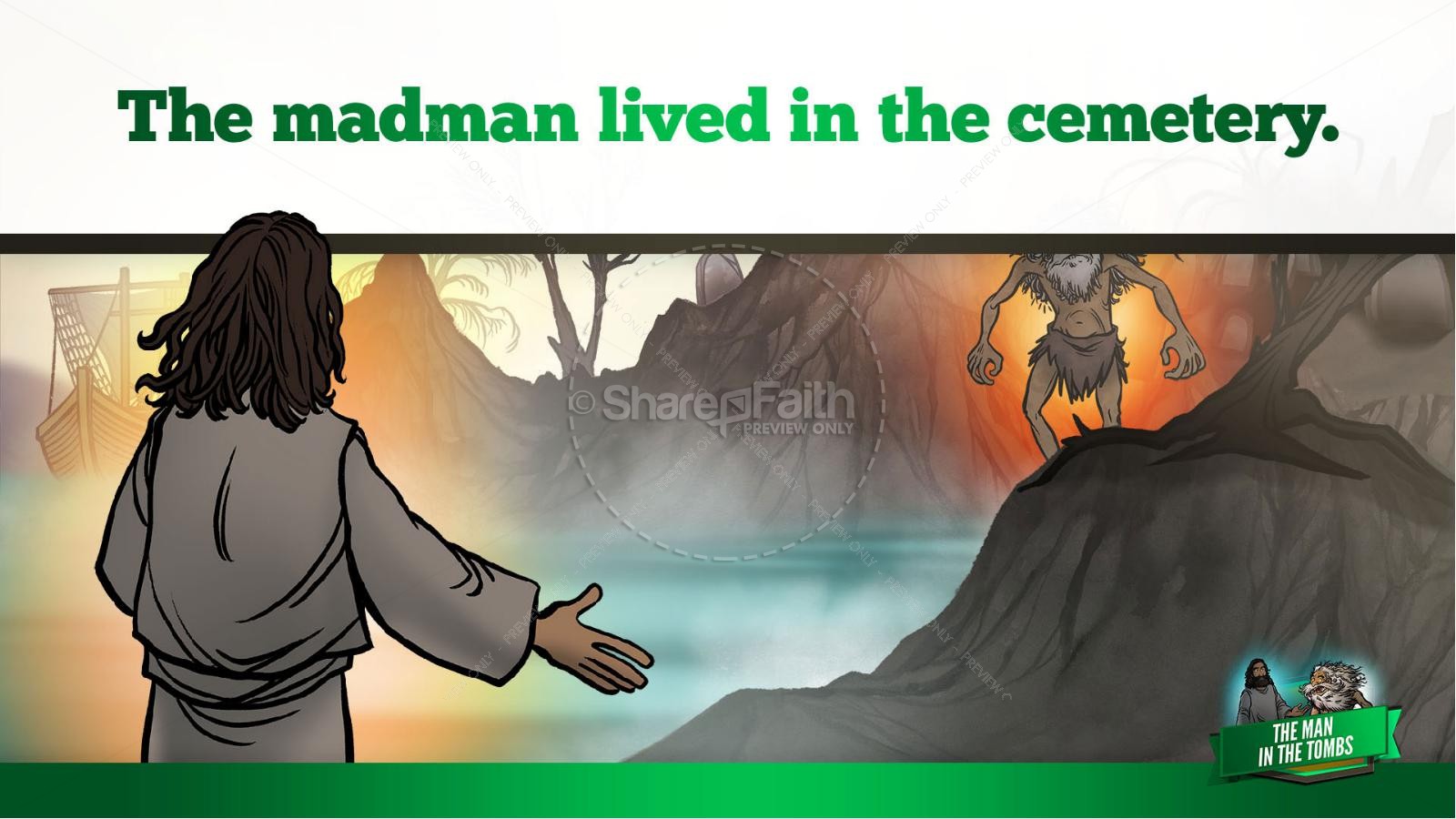 Luke 8 The Man in the Tombs Kids Bible Story