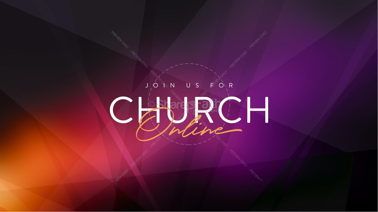 Church Online Abstract Church Announcement Pre Service Slides Thumbnail 1
