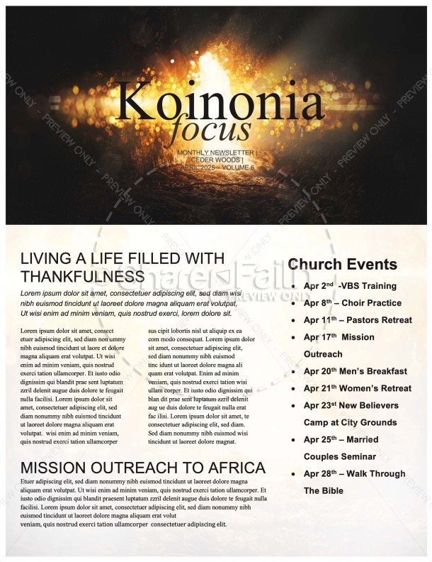 Church Newsletter Glorious Day Easter Church Graphics Thumbnail Showcase