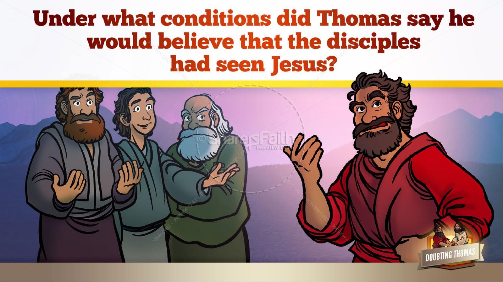 John 20 Doubting Thomas Kids Bible Story Thumbnail 23