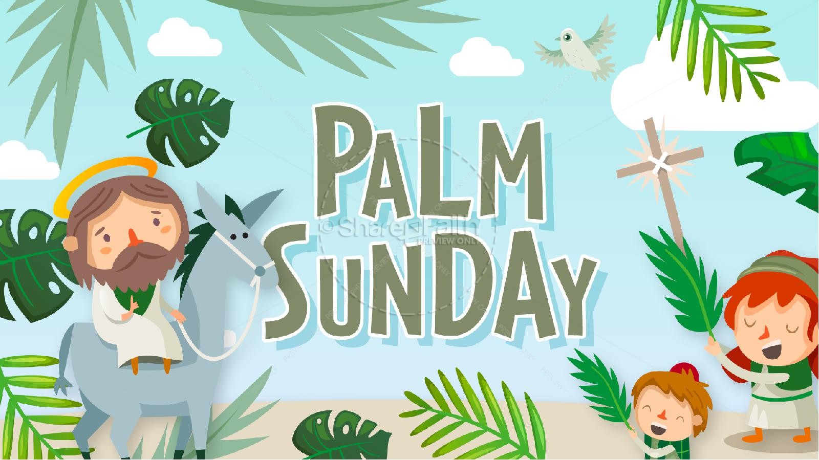 Palm Sunday Easter Church Graphics Kids Thumbnail 1