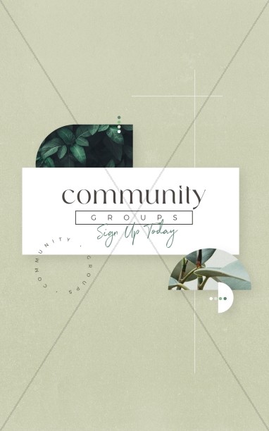 Community Groups Pre Service Spring Bulletin Cover Thumbnail Showcase
